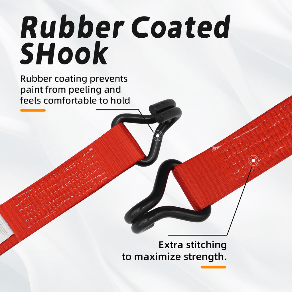 1.5"x15' Ratchet Straps 5,000 LBS (2-Packs)