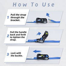 Load image into Gallery viewer, 1"x10' Ratchet Straps 1,500 LBS (4-Packs)