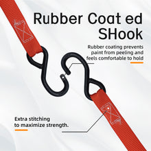 Load image into Gallery viewer, 1"x10' Ratchet Straps 1,500 LBS (2-Packs)