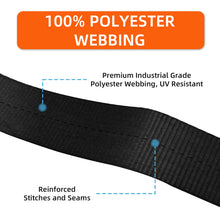 Load image into Gallery viewer, 1.5" x 15' Ratchet Straps 3,000 LBS (4-Packs)