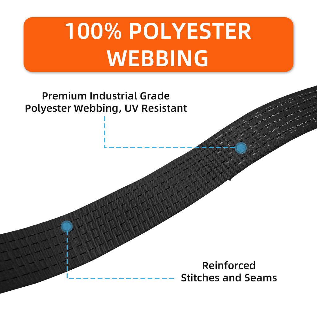 2"x27' Ratchet Straps 10,000 LBS (1-Pack)