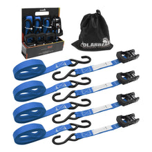Load image into Gallery viewer, 1"x10' Ratchet Straps 1,500 LBS (4-Packs)