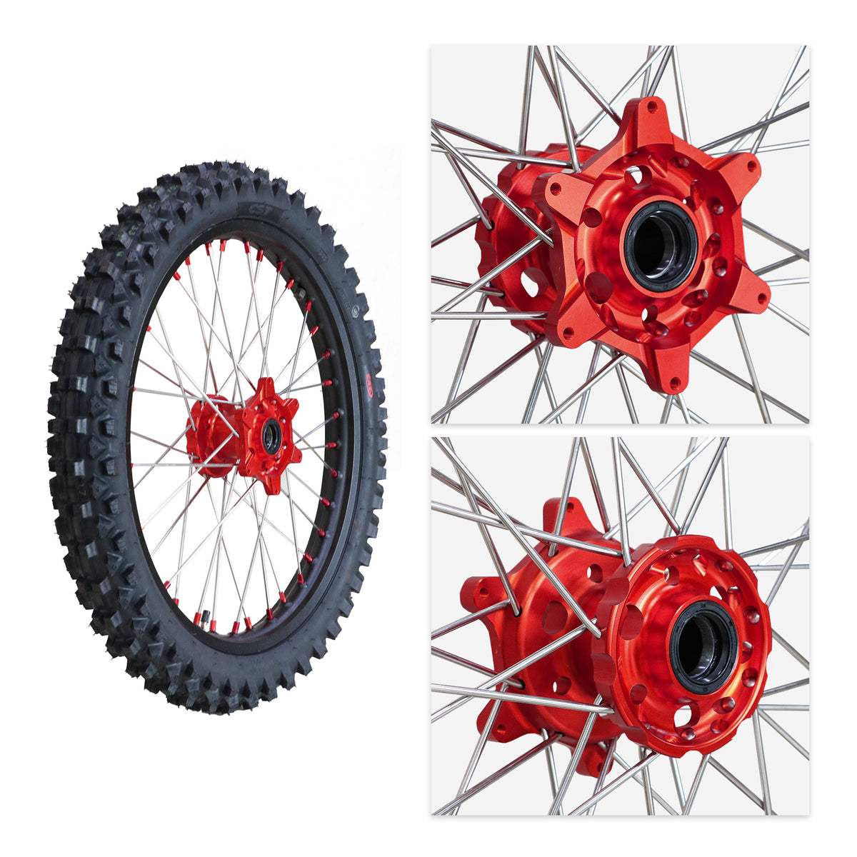 Cale-pieds Dirt Bike JFG Racing Rouge - Pour CRF250R, CR125, CR250 (2002-2024) - Alu Anodisé