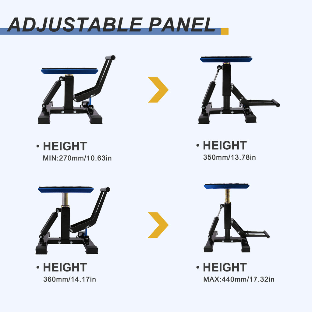 Dirt Bike Stand with Damp, Aluminum