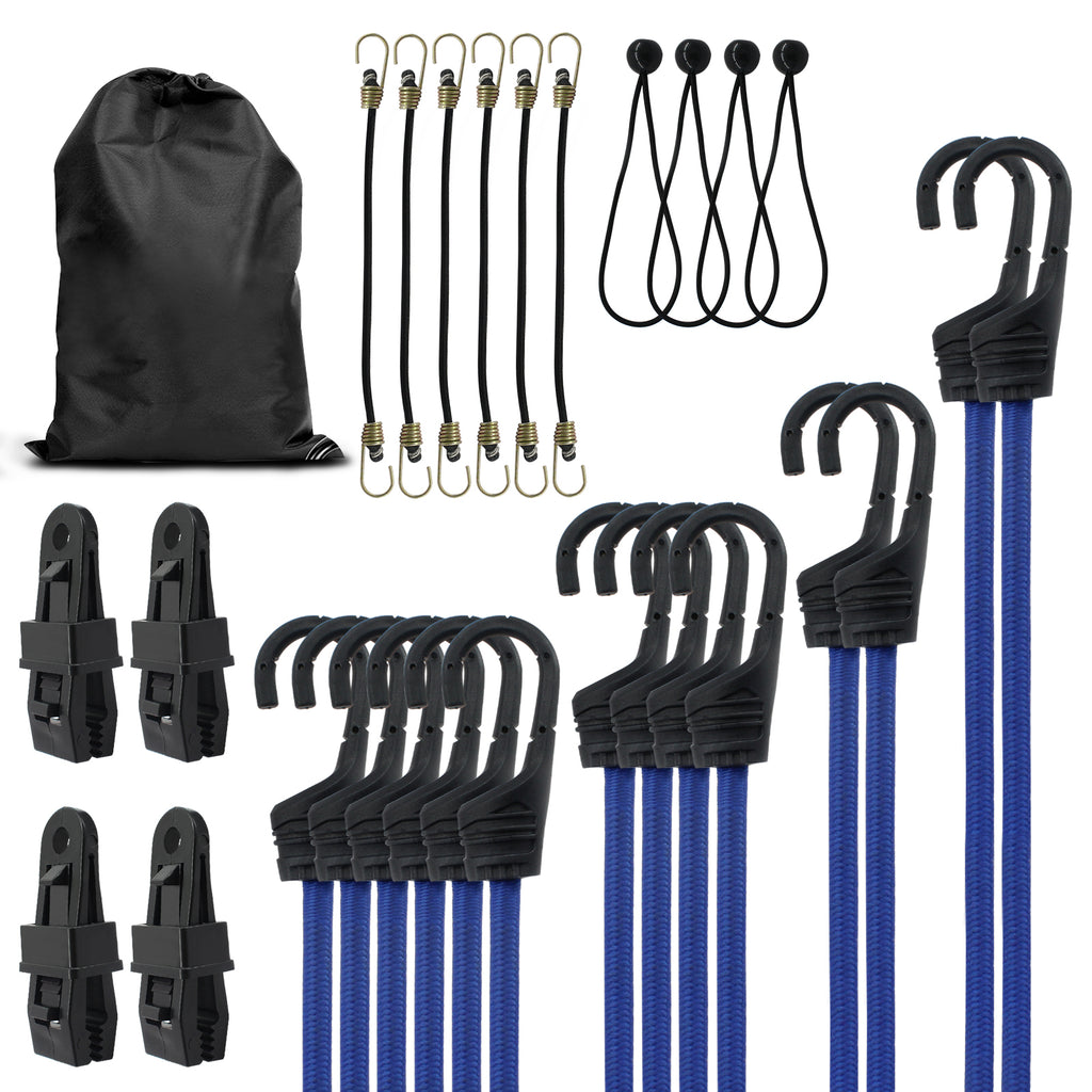 28Pcs Bungee Cords with Hooks